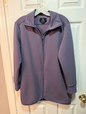 Mondetta Performance Gear Lavender Ribbed Zip-Front Jacket size Medium